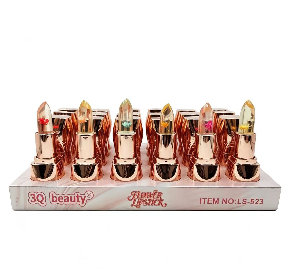 Labial Floral Cristal 3Q Beauty(6PCS) LS-523