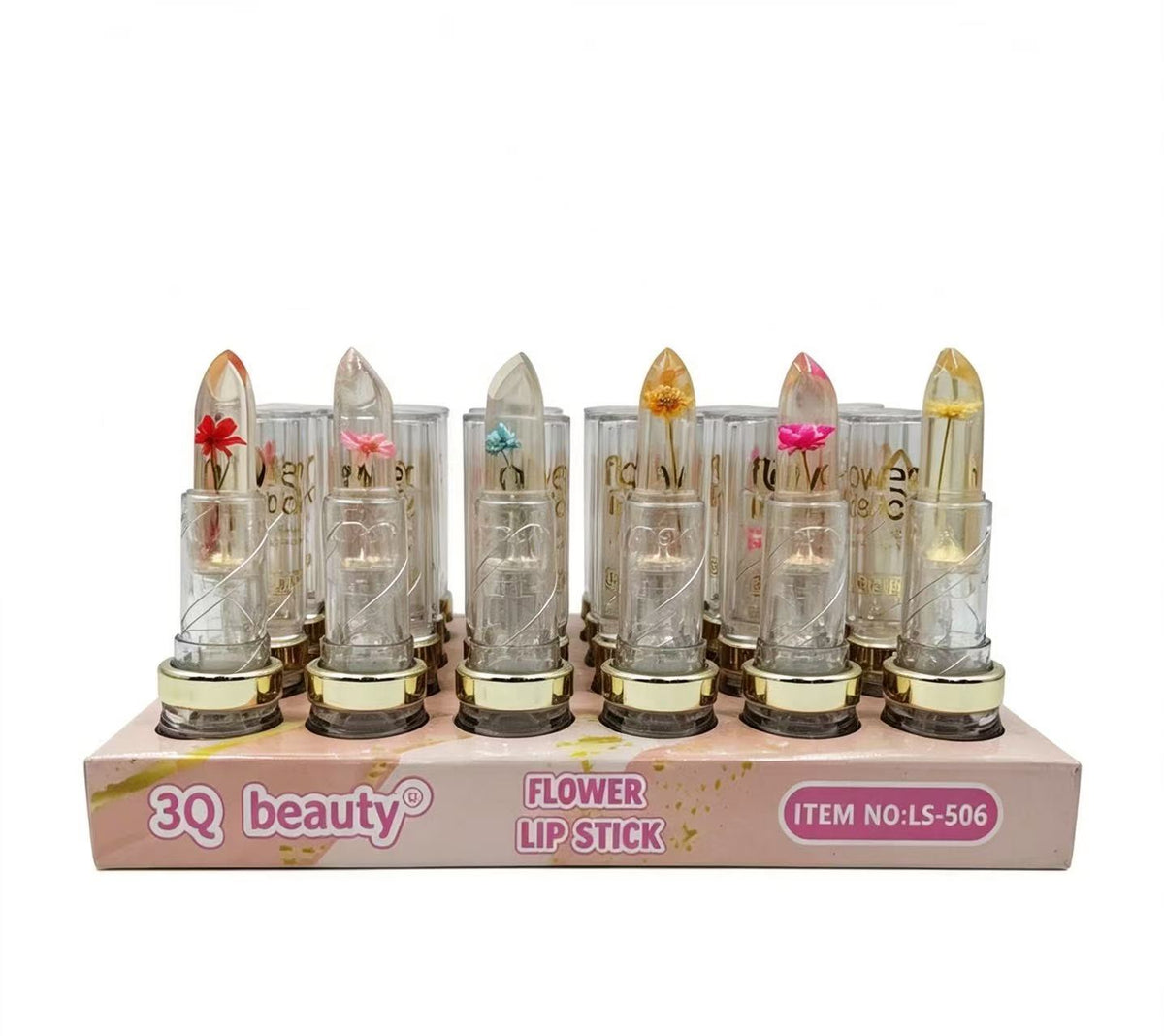 Labial Floral Cristal 3Q Beauty(6PCS) LS-506