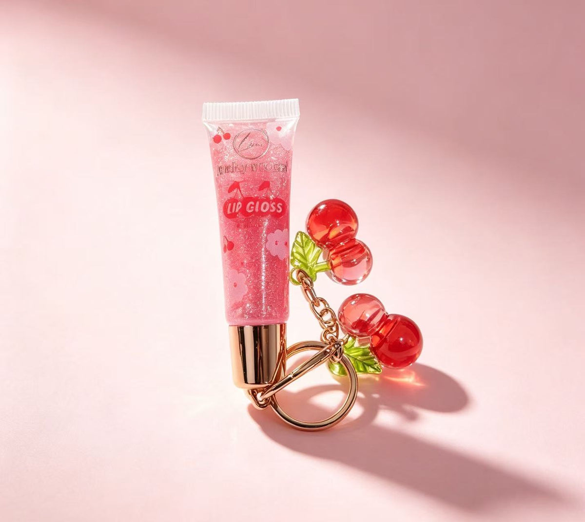 Brillo Labial con Llavero de Cereza(6PCS) L-543