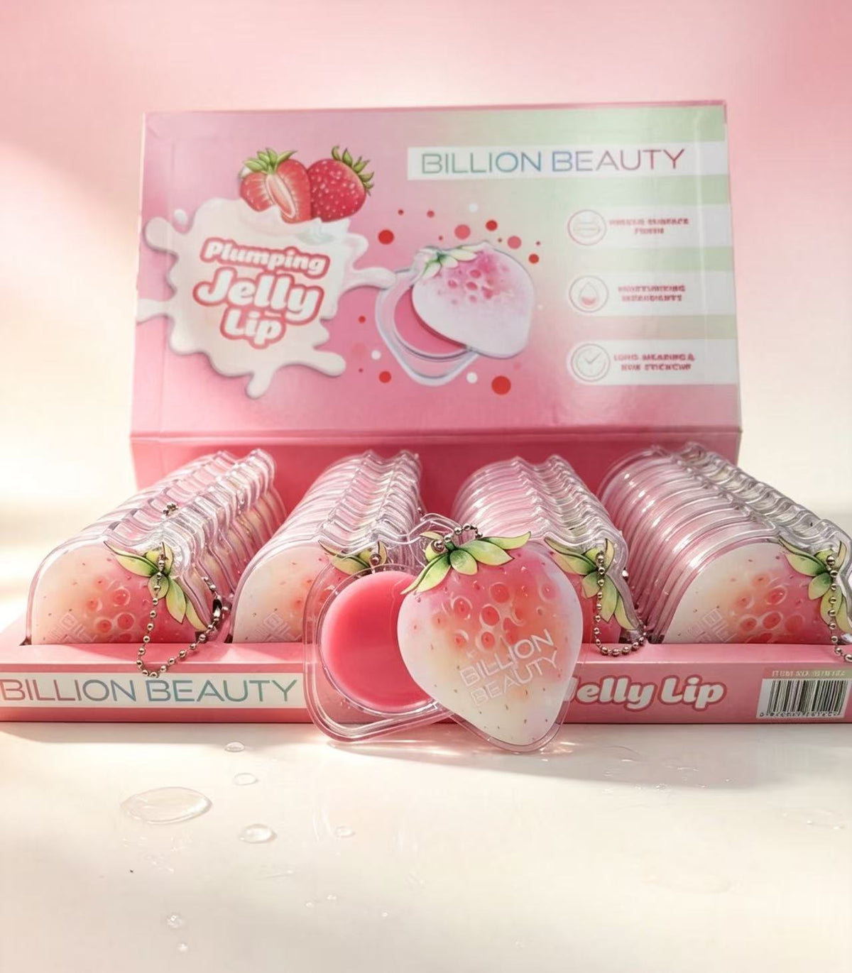 Bálsamo Labial Jelly de Fresa BILLION BEAUTY B70122 (12PCS)