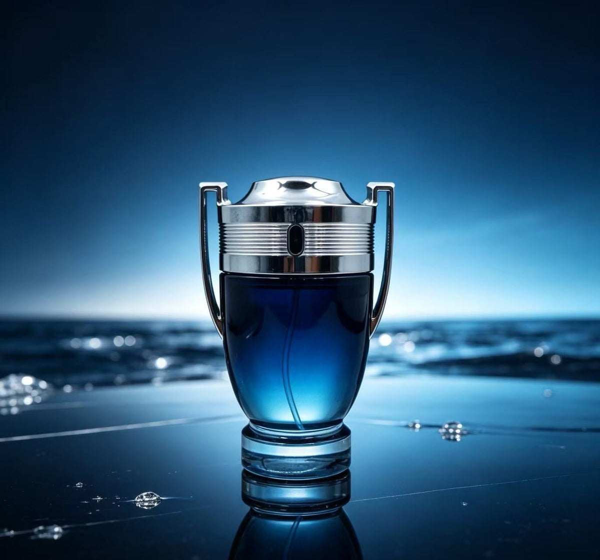 Perfume Azul Marino con Estructuras de Plata 100ml (3PCS) B721-4