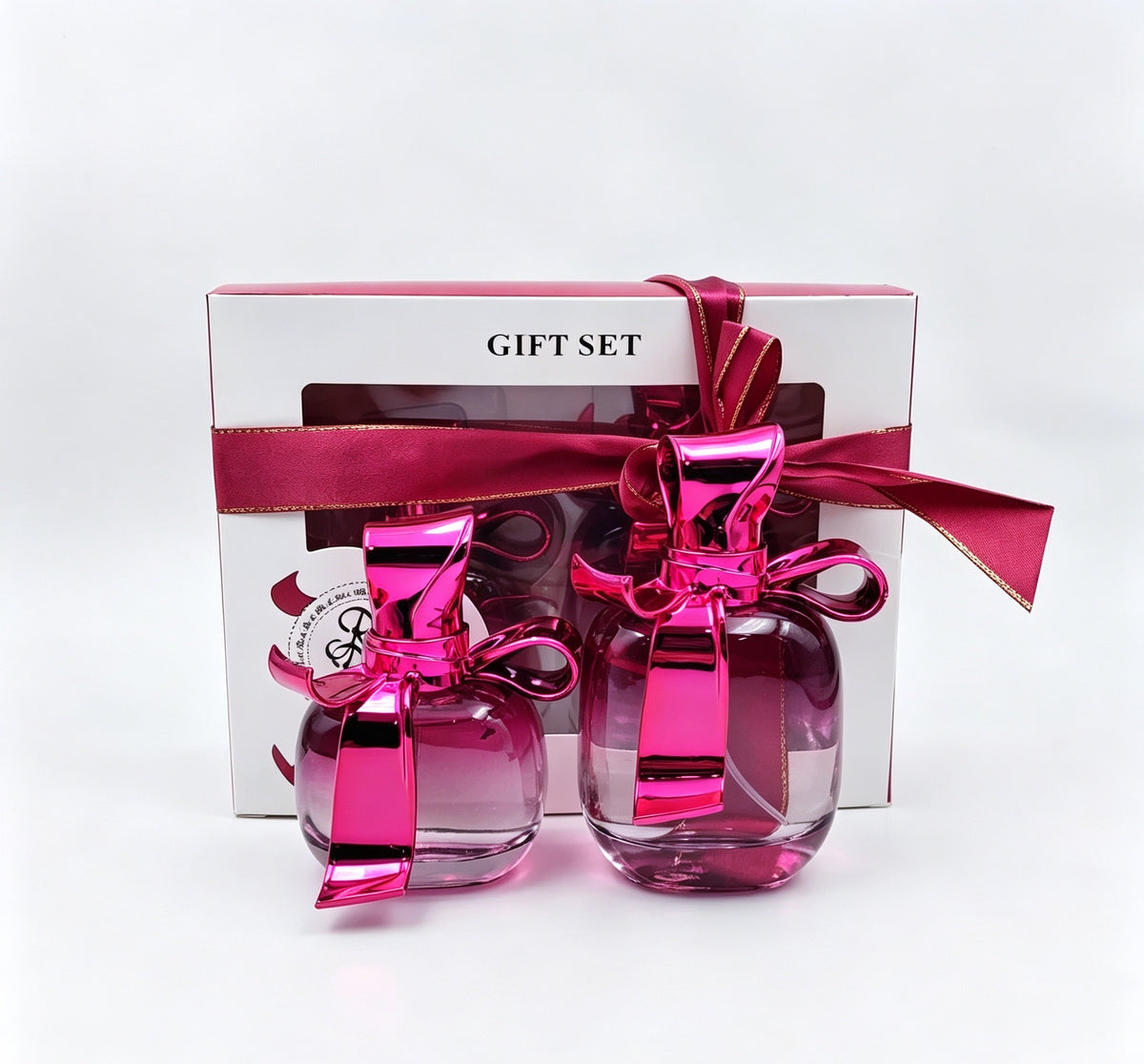 Set de Perfume con Lazo Rosa 80ml+50ml (3cajas) OLU5039