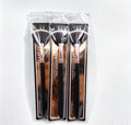 Brocha de Maquillaje Abanico Negro, Oro y Rosa(6PCS) 26700-17