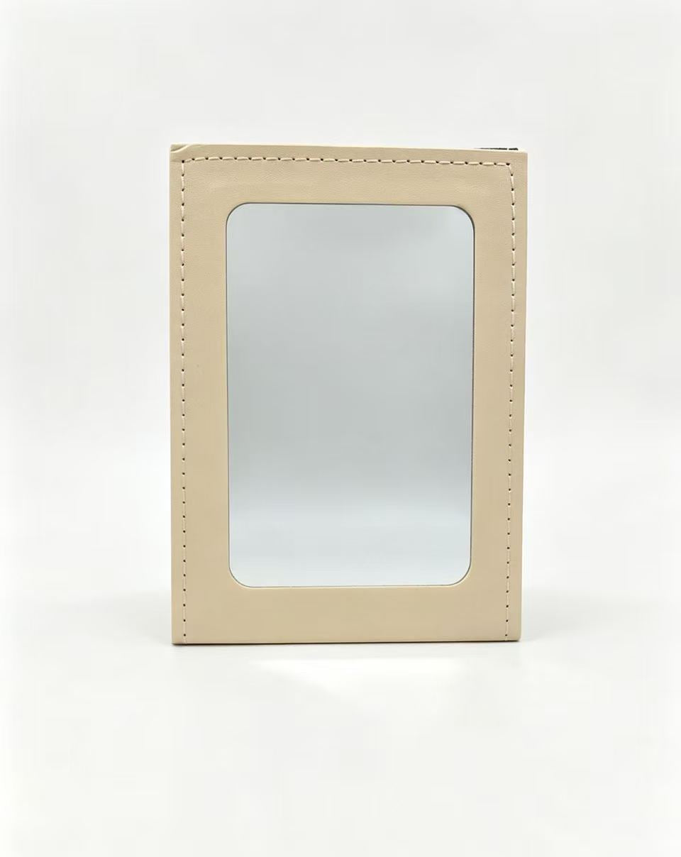 Espejo de Maquillaje Rectangular con Borde de Cuero 5103 (3PCS)