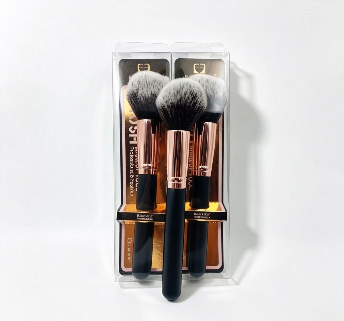 Brocha de Maquillaje Facial Negro y Oro(3PCS) 26700-15