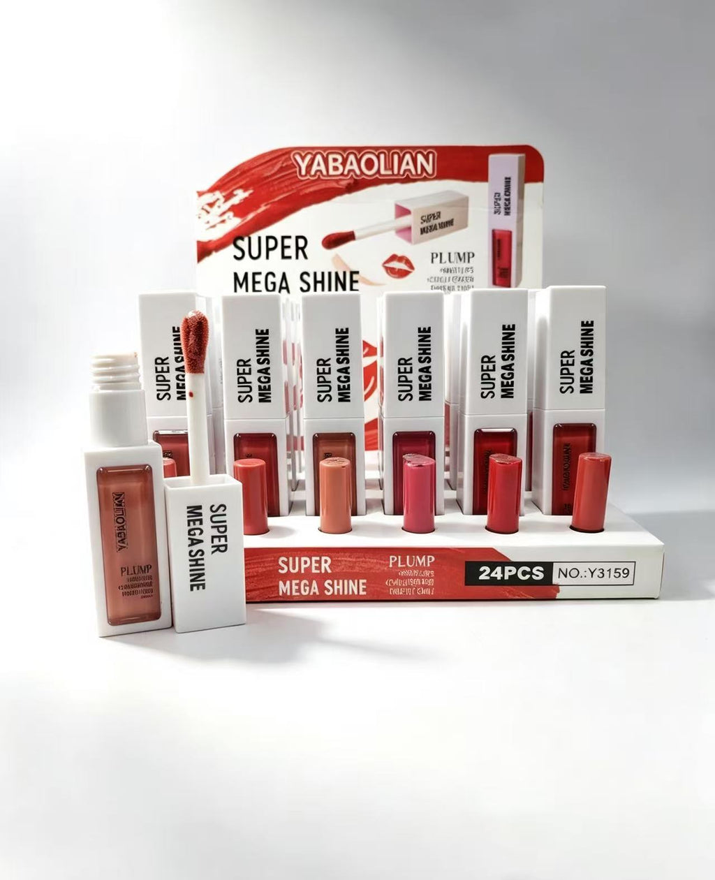 Super Mega Shine Plump Labial Brillante Y3159 (6PCS)