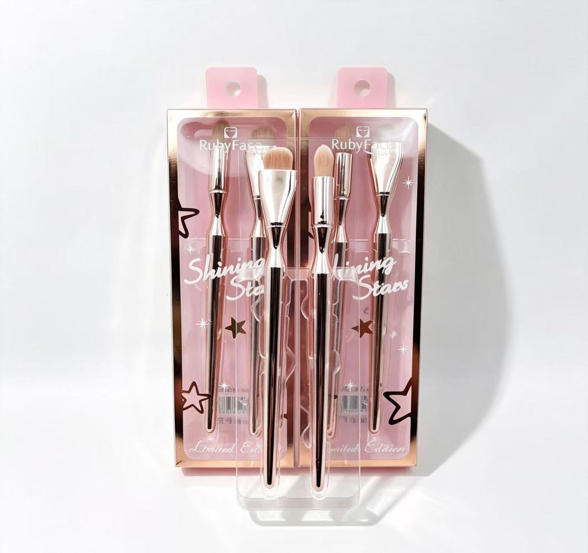 Set de Brochas para Ojos Rosa y Dorado con Estrellas(3PCS) ICEYE02