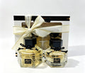 Set de Perfume Cuadrado con Lazo Dorado 90ml+50ml (3cajas) OLU5041