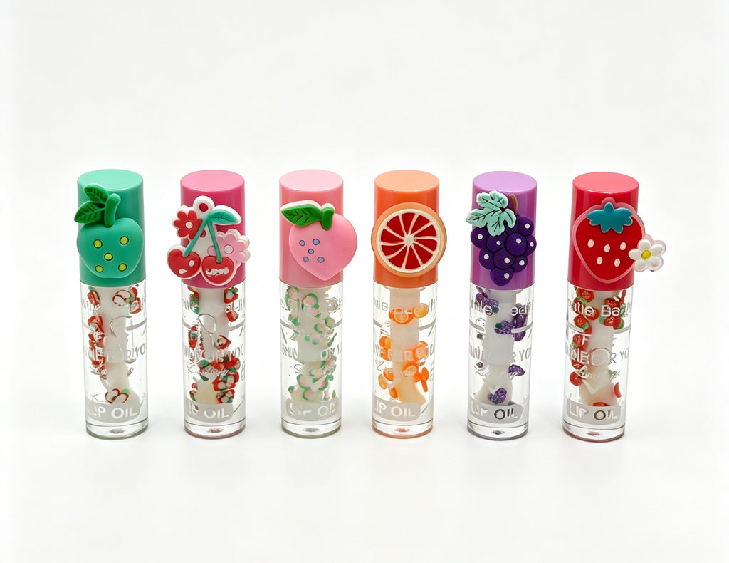 Brillo Labial Transparente con Tapón de Frutas（6PCS）GB-2592