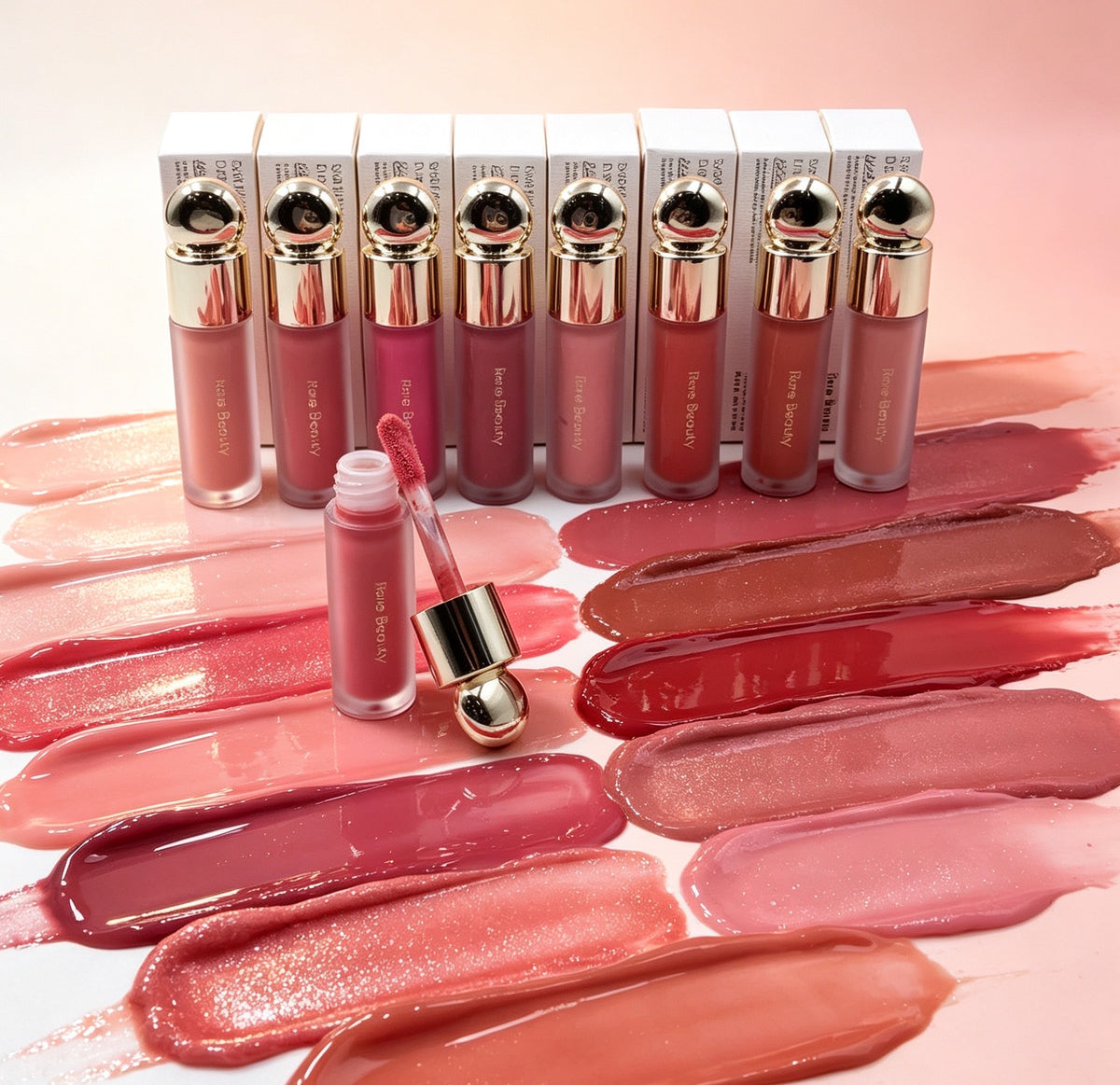 Aceite Labial Tintado Rare Beauty con Tapa Metálica Esférica（6PCS）S-6