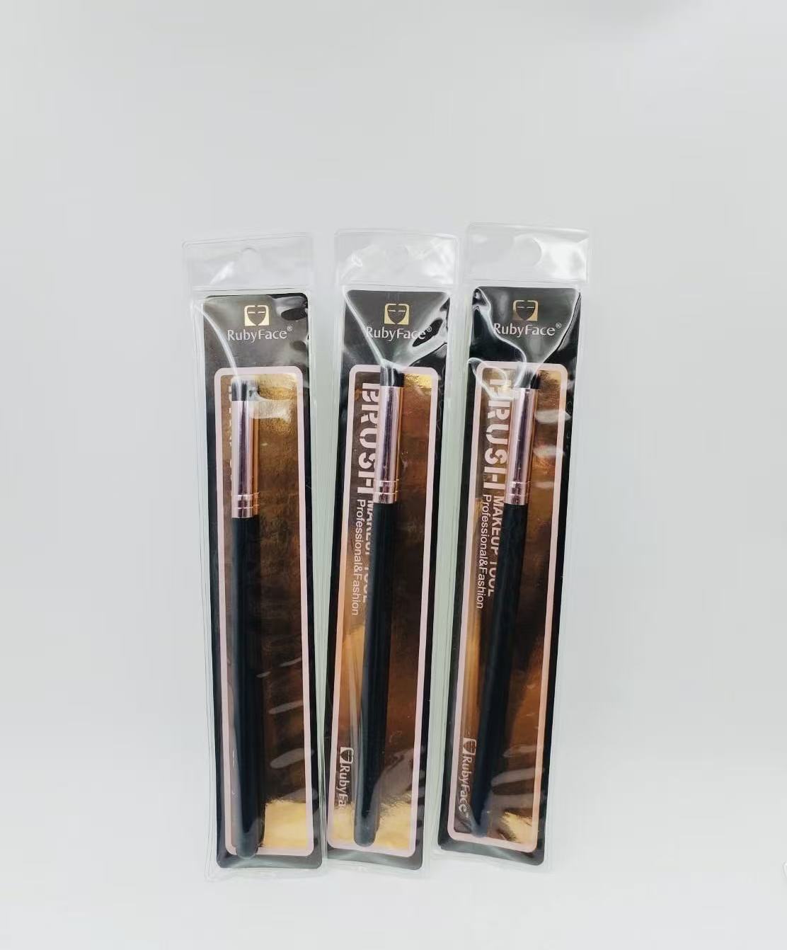 Brocha de Maquillaje Individual Negro, Oro y Rosa(6PCS) 26700-18