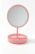 Pink Makeup Mirror with Tray JF180-1 (3PCS)