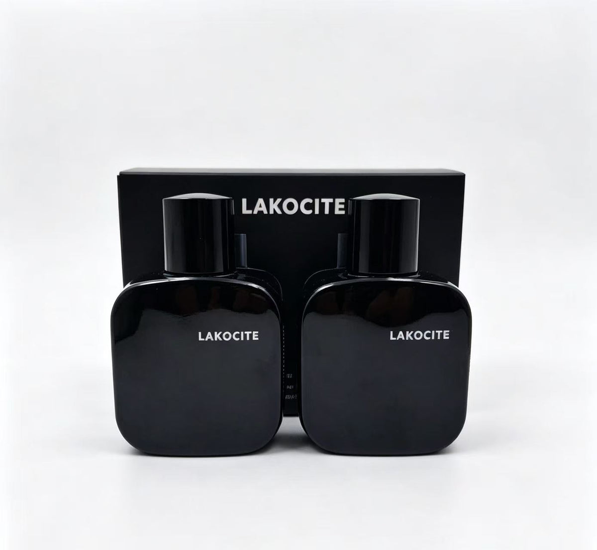 Perfume Hombre Negro Cuadrado Redondeado LAKOCITE 50ml+50ml (3cajas)B769-3