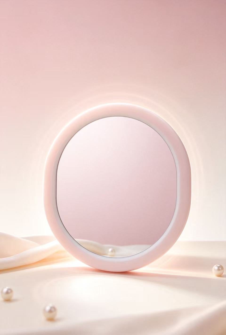 Pink Round Makeup Mirror JF605-5 (3PCS)