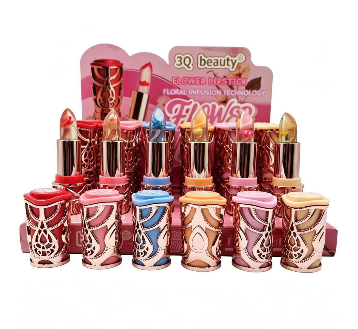 Labial Floral 3Q Beauty(6PCS) LS-503