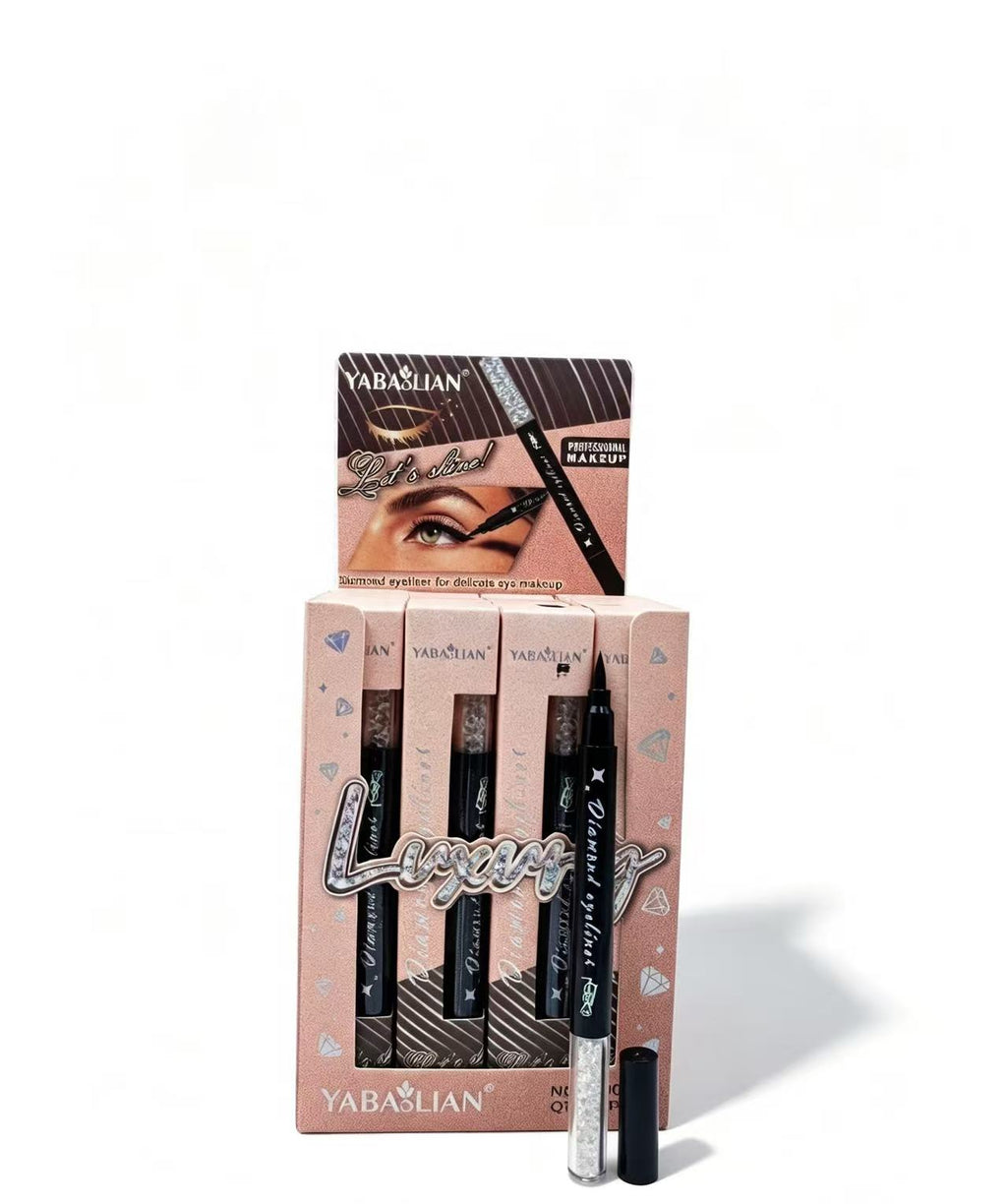 YABASLIAN Y6009 - Delineador Líquido Negro y Plateado (6PCS)