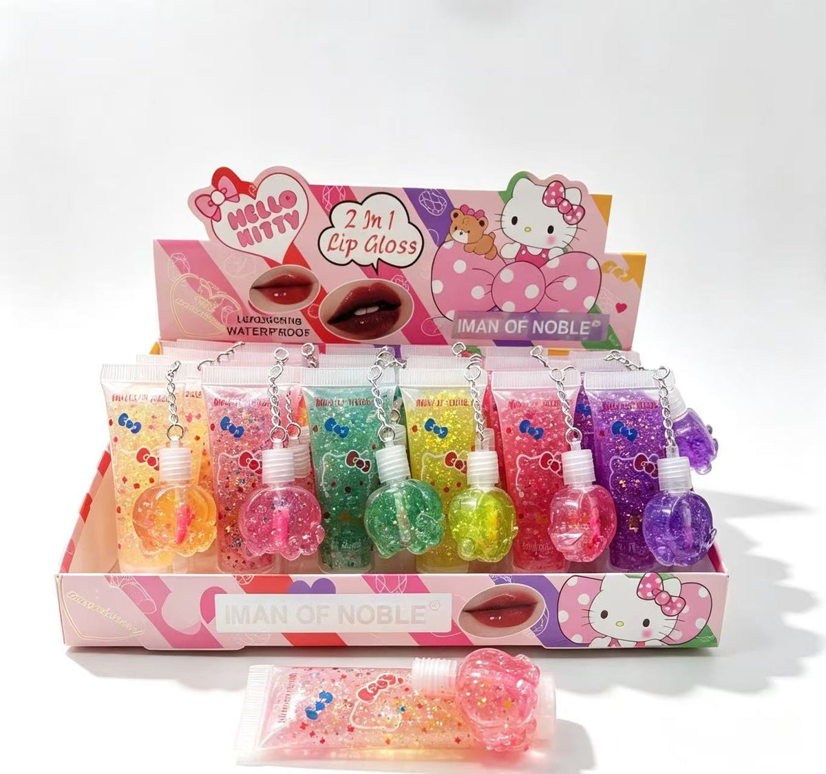 Brillo Labial 2 en 1 Hello Kitty Rosa(6PCS) L404