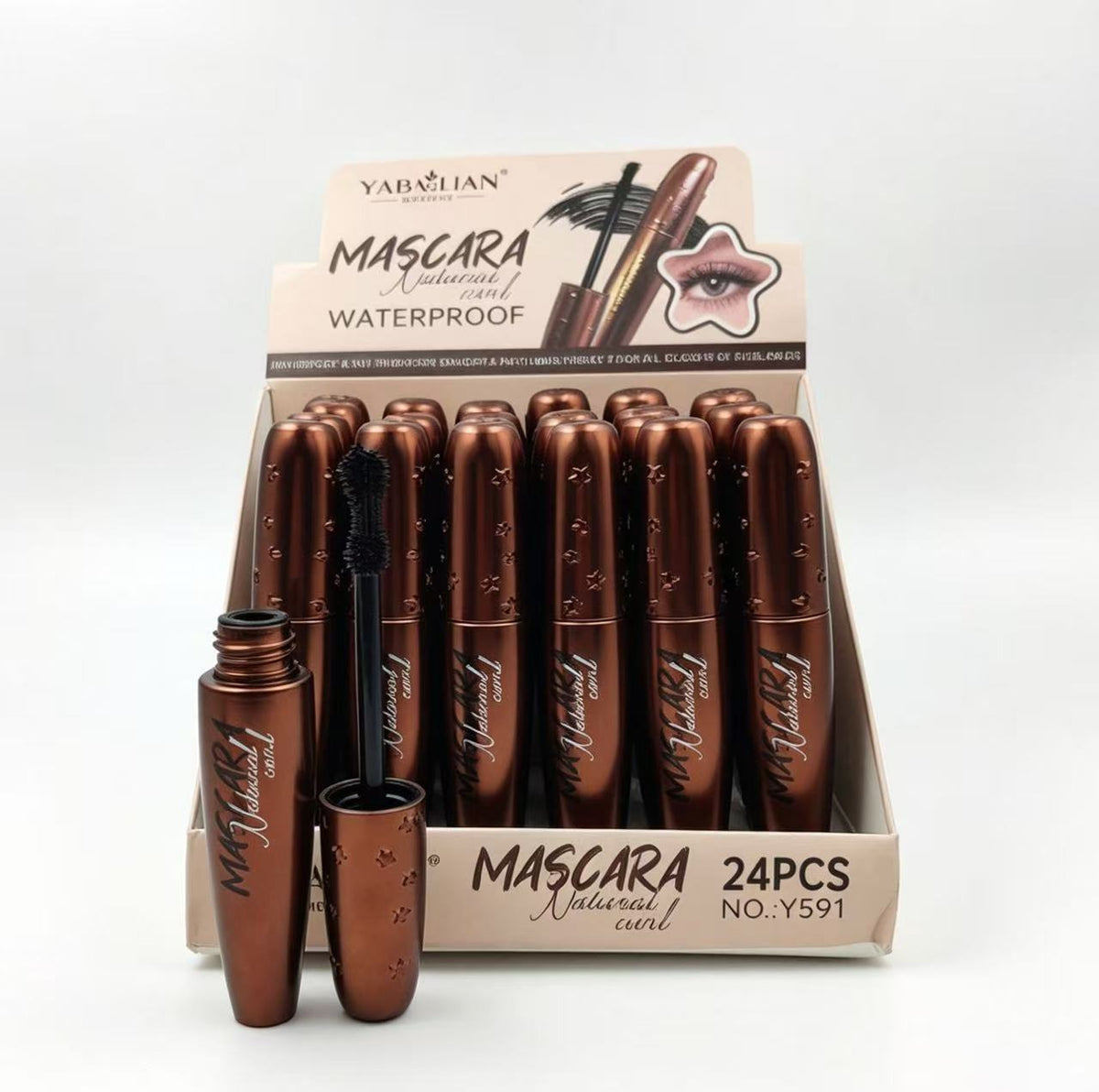 Máscara de pestañas YABIAN 24H Waterproof (6PCS) Y591