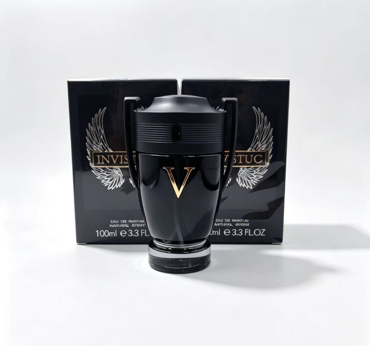 Perfume Negro con “V” Dorada 100ml (3pcs) B721-5