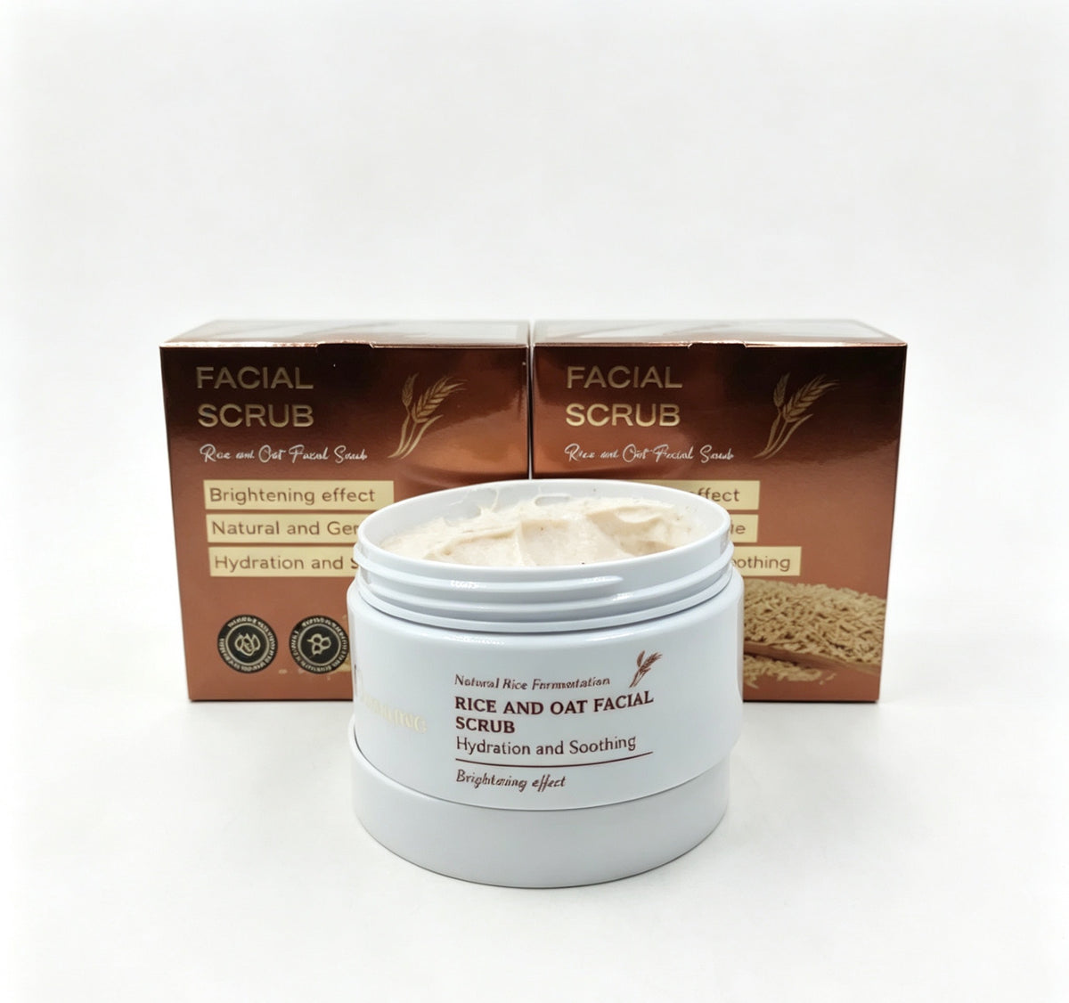 Exfoliante Facial de Arroz y Avena Duacjieo(3PCS) DJ3606