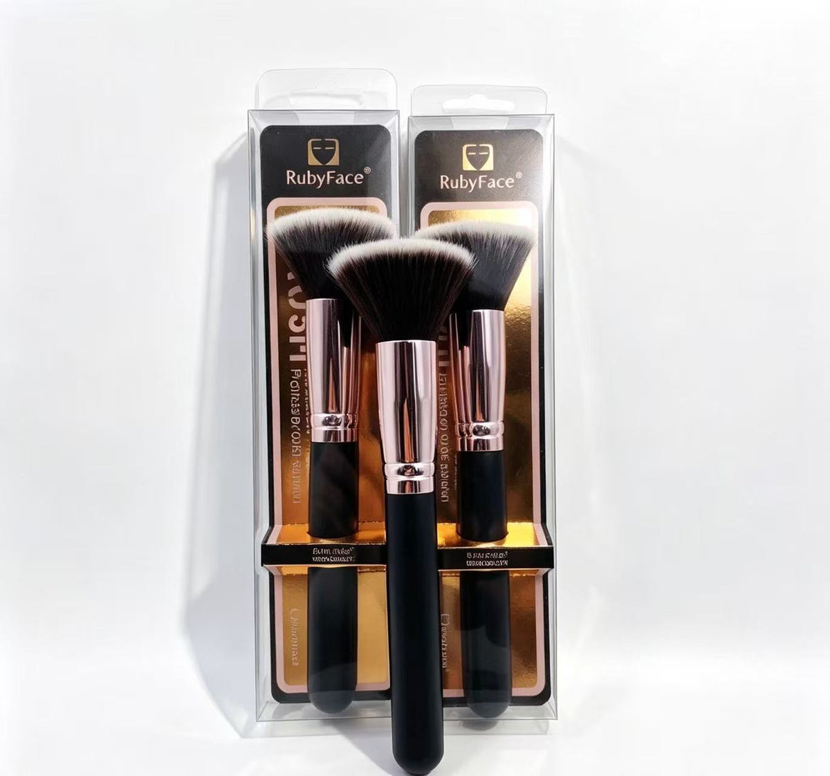 Brocha de Maquillaje Facial Negro y Oro(3PCS) 26700-12