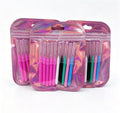Cepillos para pestañas en bolsa holográfica, colores surtidos(6PCS) 26917-18