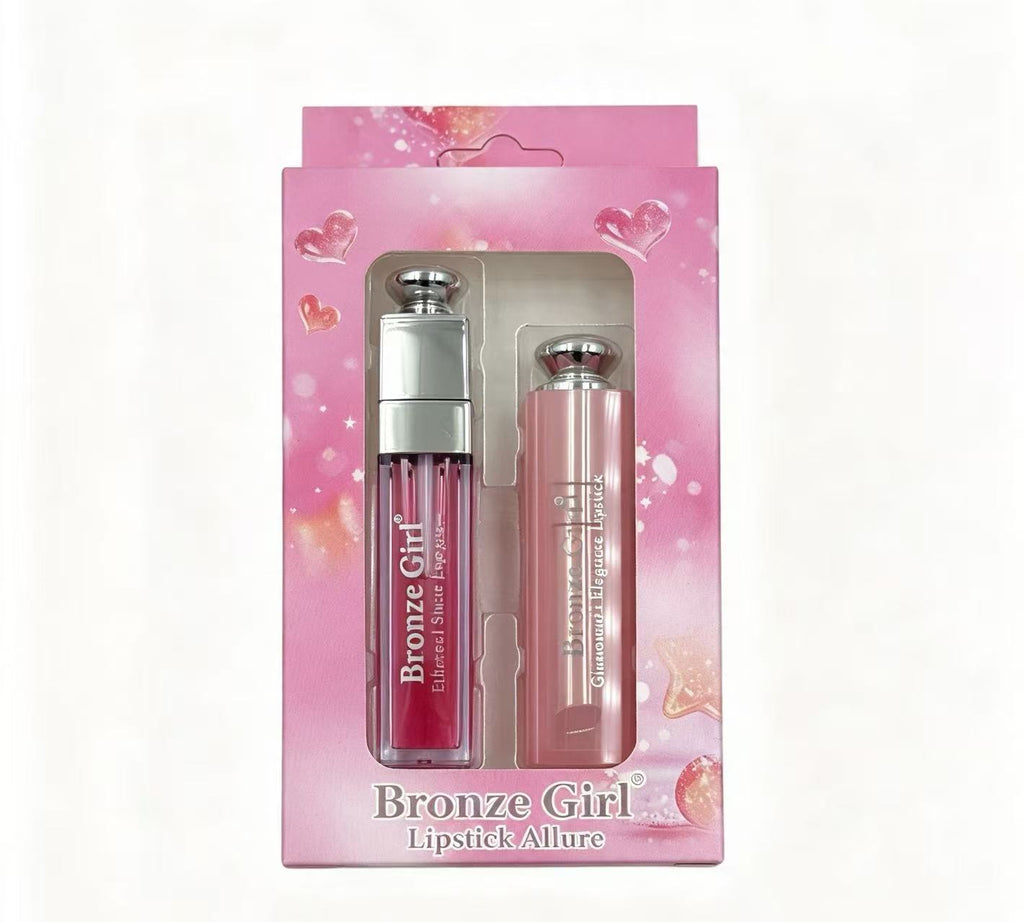 Set Labial Bronze Girl: Brillo Labial + Labia(6PCS) T01